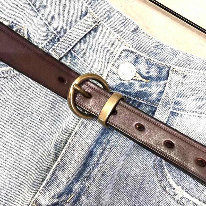 

Meier Handmade distressed first-layer vegetable-tanned cowhide genuine leather women s belt, adjustable 2.5 width with tools темно-коричневого