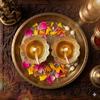 Brass Akhand Diya/Oil Lamp for Pooja, Mandir and Home Decoration (L-2.75inch) 2pcs