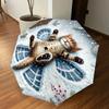 1PC cat snowflake Umbrella-9-Rib Reinforced, Automatic Open, Lightweight & Durable, Cute Fashion Accessory for Outdoor-P0767