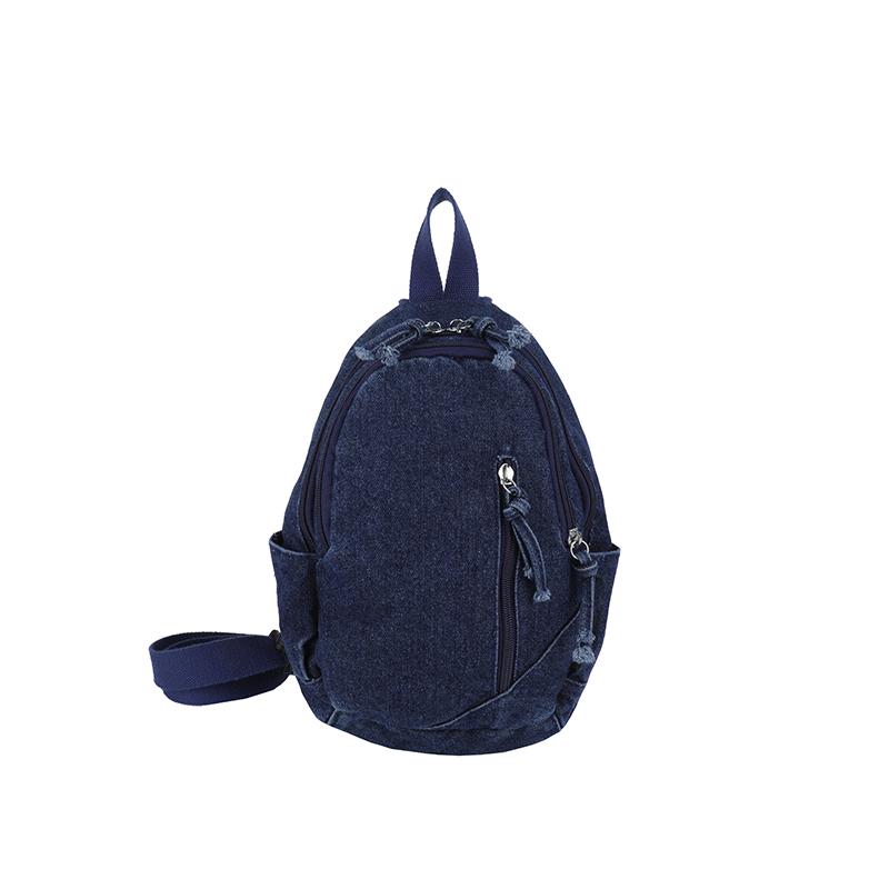 Denim Chest Bag Women's Shoulder Bag General Bag Lightweight Student Crossbody Bag