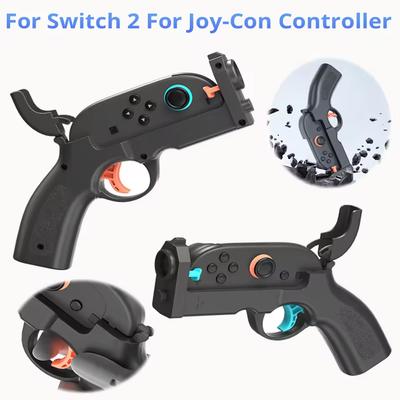 1Pair Shooting Game Gun For Switch 2 Controller Shooting Gunstock Hand Grip Somatosensory Gaming Gun Joypad Gaming Accessories