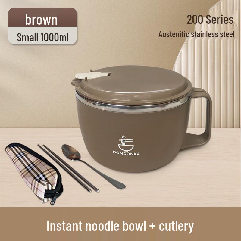 Qiwei Japanese Style Insulated Stainless Steel Noodle Bowl