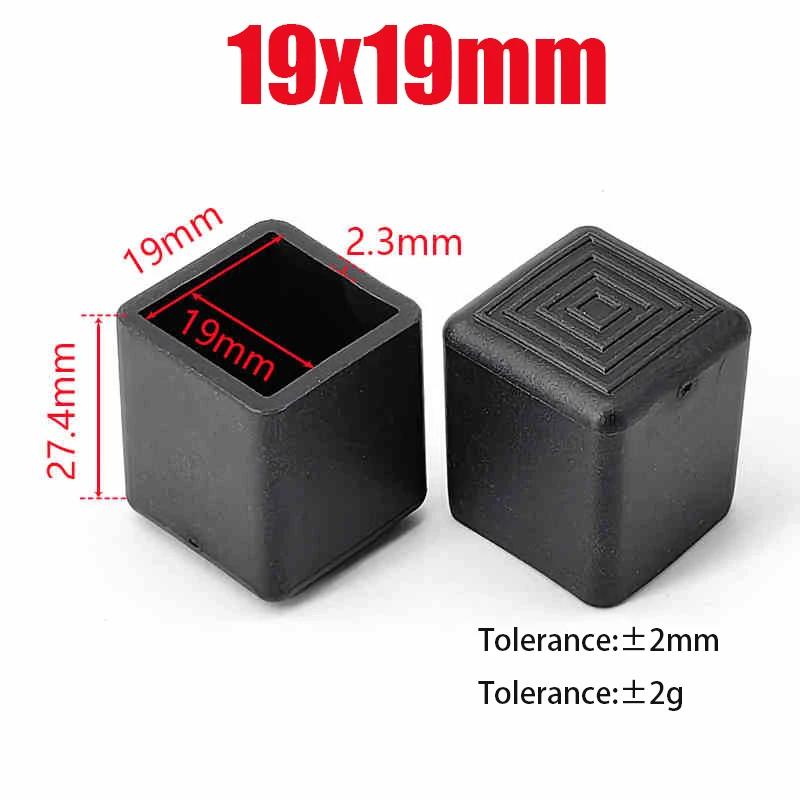 Black PVC Furniture Table Foot Tip Chairs Legs Pad Protector Cover Square/Round Caps Pipe Plug Lid Tube Hole Protection End Cap
