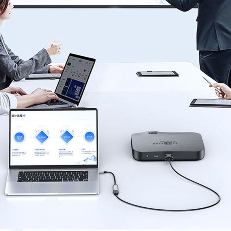 Braided USB Type C Converter Video Transmission Adapter 4K@30Hz Video Output For Enables Smartphones Tablets Computers