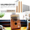 Thumb Piano DIY Parts with Keys Bridge Tuning Hammer Kit Musical Enjoyable Instrument Supplies for 17 Keys