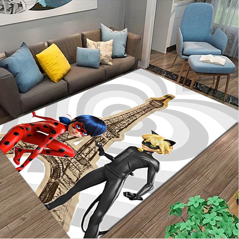1pc General-purpose Rug, Ladybug Printed Area Rug, Comfortable Office Chair Carpet, Home Entrance Floor Mat
