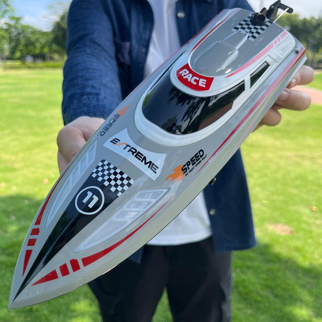 V003 remote control boat 2.4GR boat remote control speedboat water skiing 30km/h dual motor power children's toy boat gift