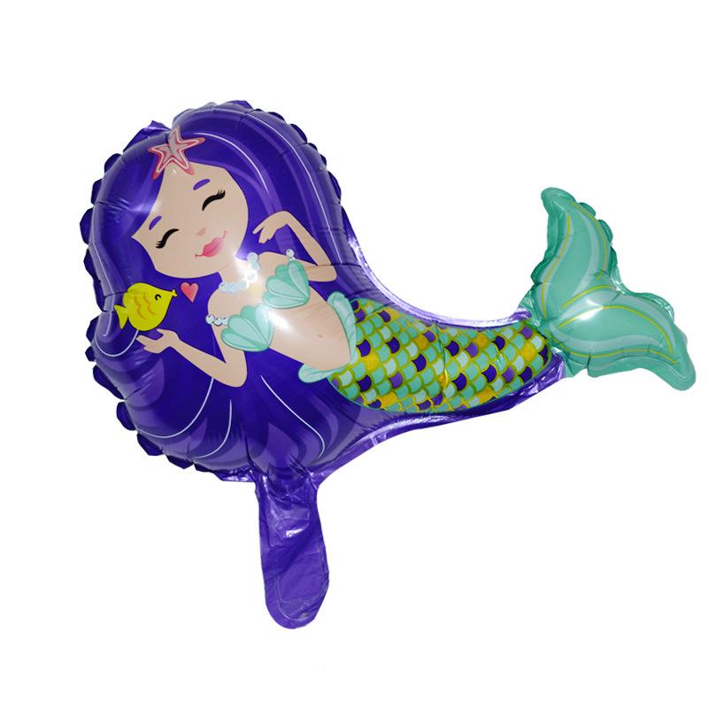 Special-Shaped Mermaid Balloon Birthday Party Decoration Balloon Fish Tail Shell Modeling Aluminum Film Ocean Fairy Tale