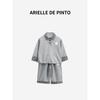 French Arielle De Pinto Boys' New Spring and Autumn Long-Sleeved Sports R-Label Sweatshirt Gray Suit