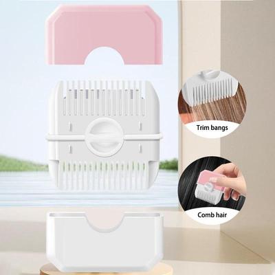 2-in-1 Babyschnitt- und Frisierkamm Pony und gebrochene Haare trimmen Pony-Trimmer Manuell Tragbar Kinderhaarschneider