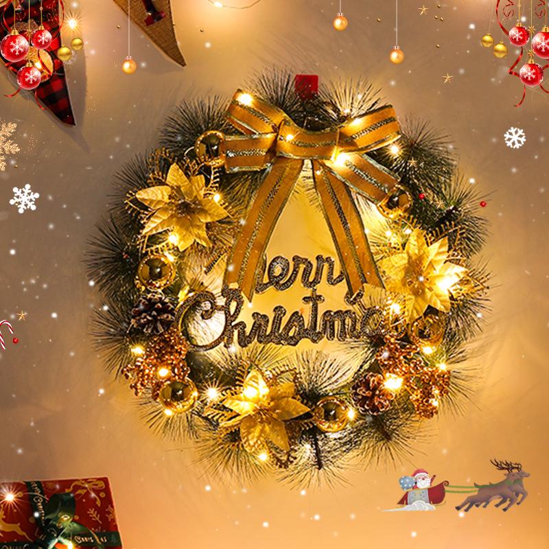 Christmas Wreath - 40/50/60cm Holiday Decorations & Ornaments for Door Hanging