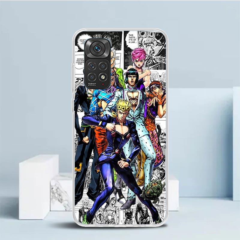 JoJo Bizarre Adventure Golden Wind Phone Case For Xiaomi Redmi Note 15 14 14S 13 12S 12 Pro Plus 11S 11 11T 11E 10S 10 + Soft TP