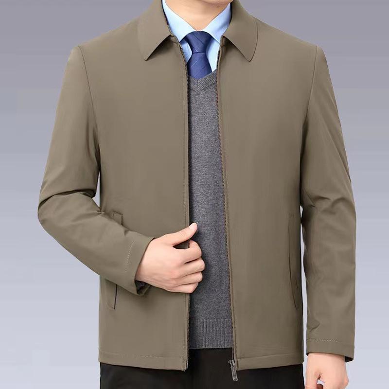 2025 Herren Executive Mittleren Alters & Ältere Baumwolljacke - Warm, Verdickt, Lässige Frühjahrs-/Herbstkleidung