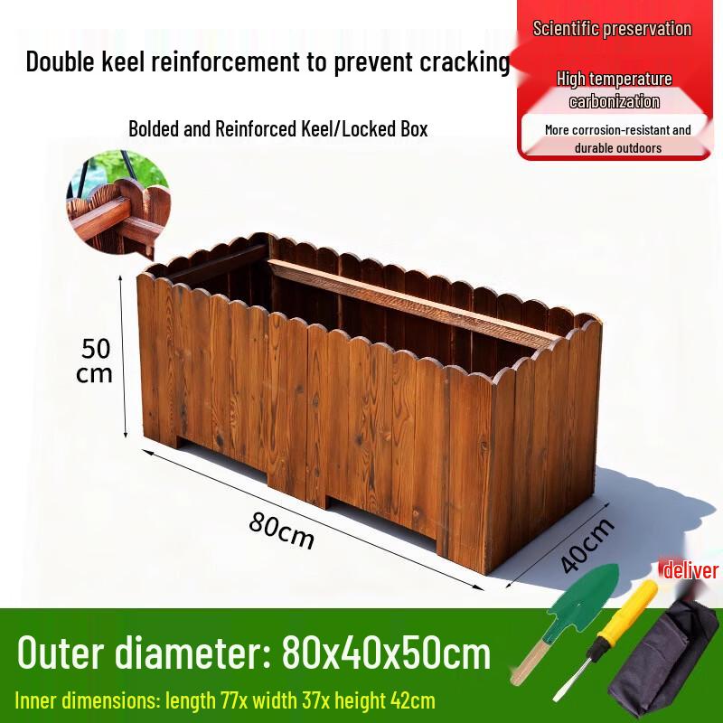 Anti-corrosion Pine Wood Planter Box