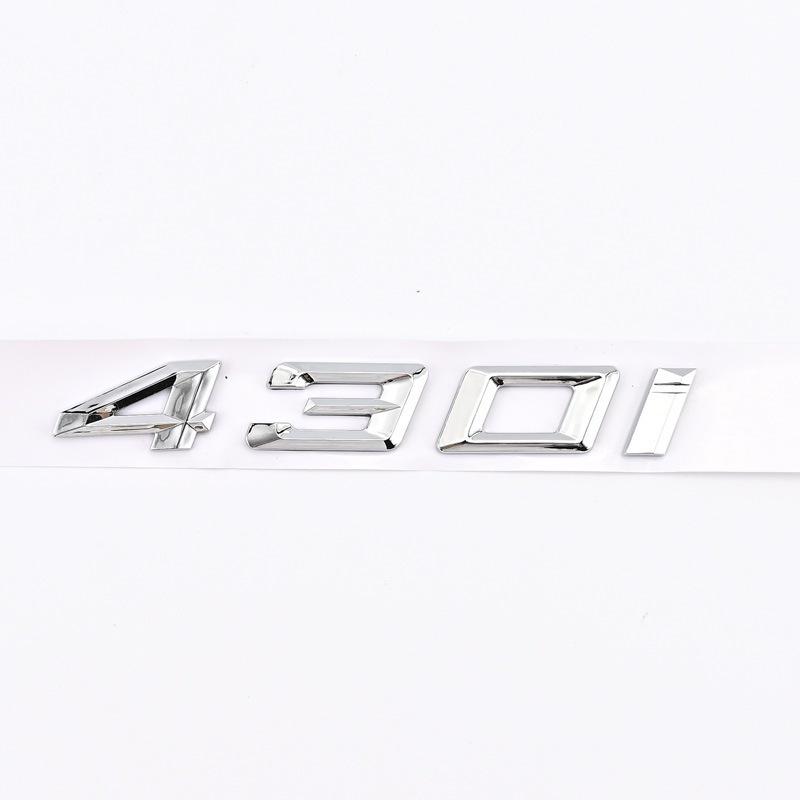 Compatible Emblem for 2020-2023 BMW 4 Series 420i, 425i, 430i, and 440i - Modified Rear Displacement Badge