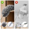 Microfiber Feather Duster,  Reusable Bendable Washable Duster, Extendable Long Feather Duster for Cleaning Fan, Blinds Furnitur
