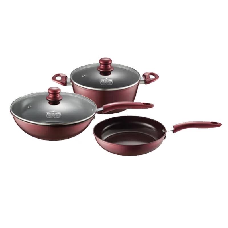 Dessland Lexuan 3-Piece Fine Iron Non-stick Cookware Set