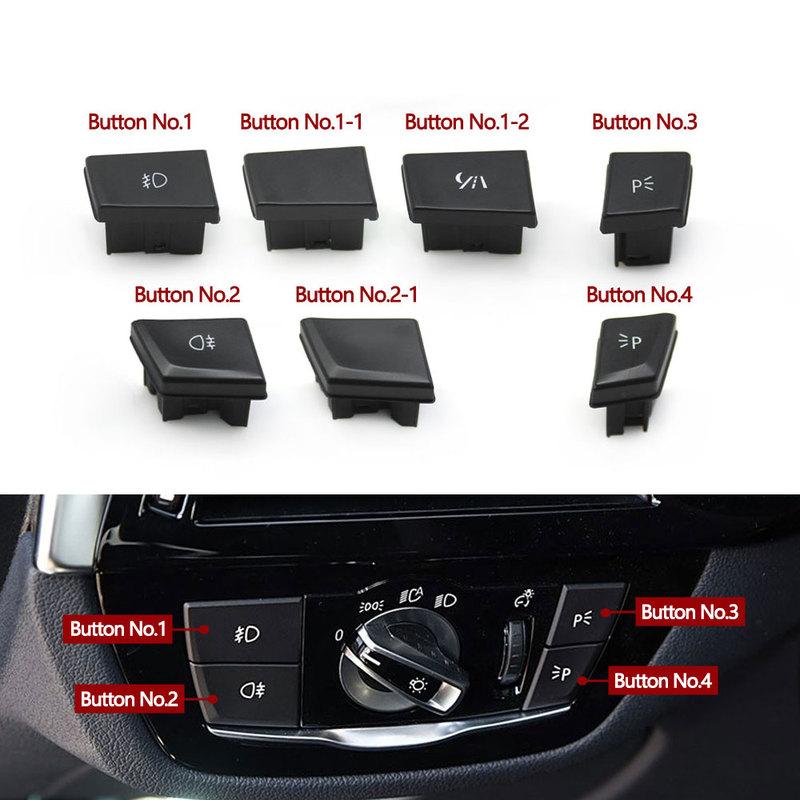 Car Headlight Switch Rotary Knob Head Lamp Switch Foglight Button Cover Replace For BMW G30 G31 G38 F90 G32 G01 G08 F97 G02 F98