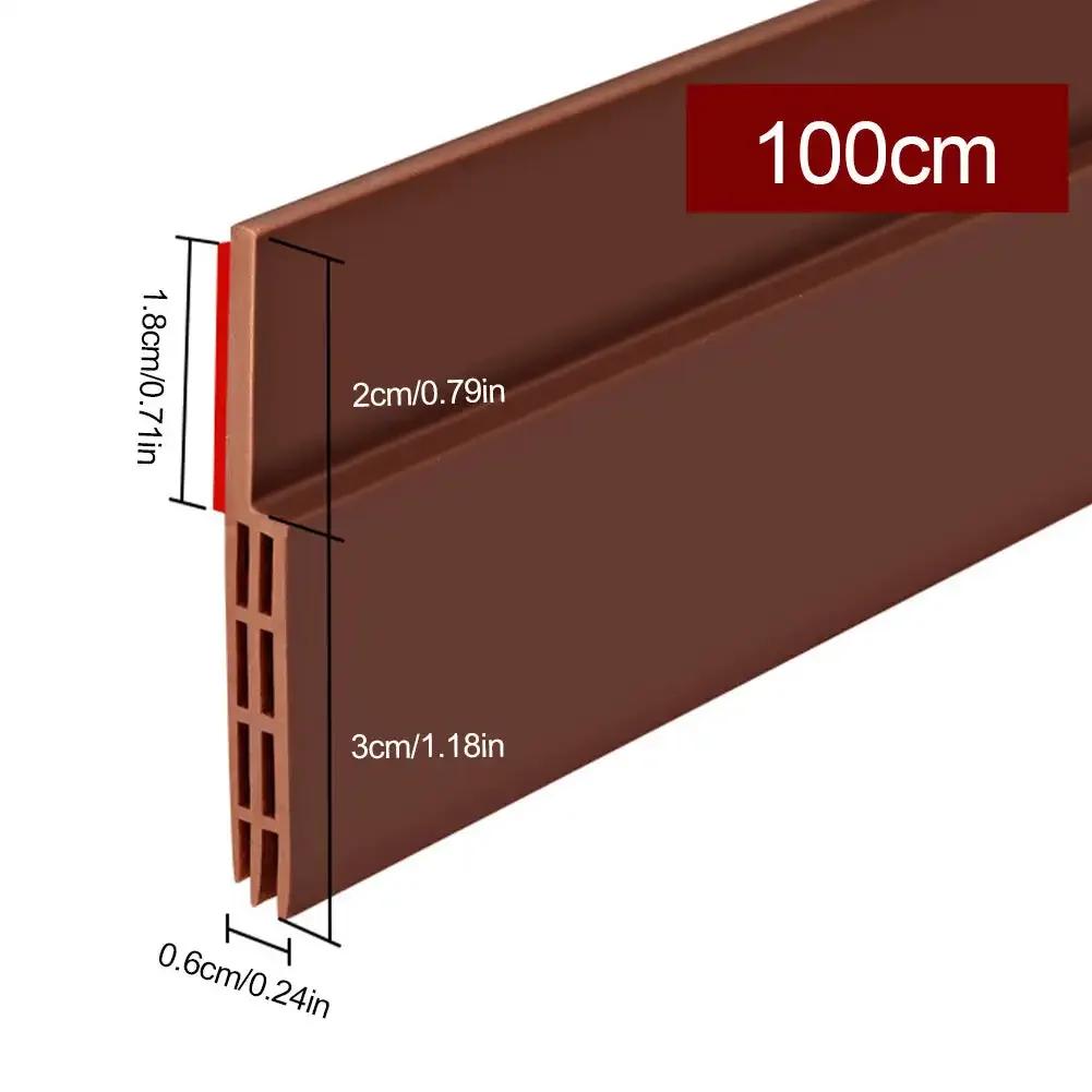 100cm Silicone Door Draught Excluder Door Bottom Sealing Strip Tape Weatherstrip Waterproof Wind Proof Sound Insulation Tape