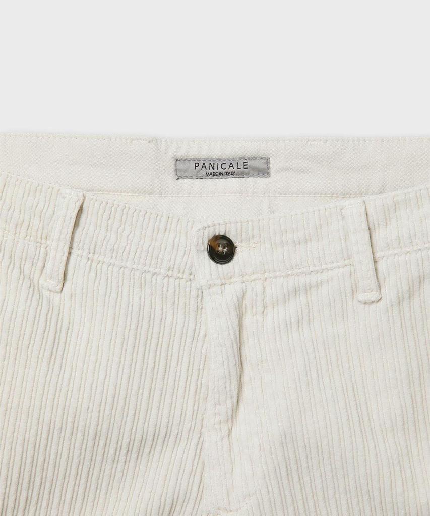 PANICALE Slim Fit Corduroy Pants [Ivory]