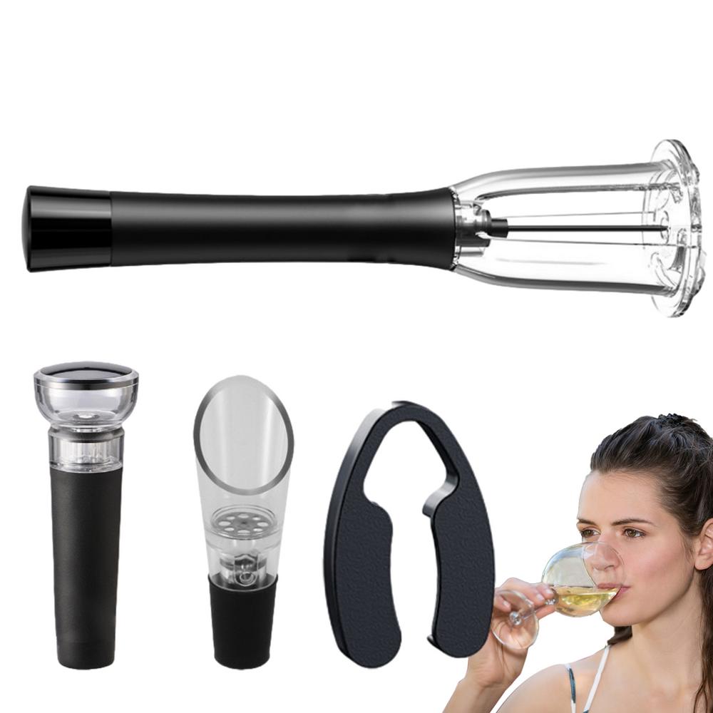 Weinflaschenöffner Weinöffner Zubehör Mit Pumpendesign Wiederverwendbarer Korkstopfen Einfaches Korkenzieher-Öffner-Set Für Weinliebhaber Für