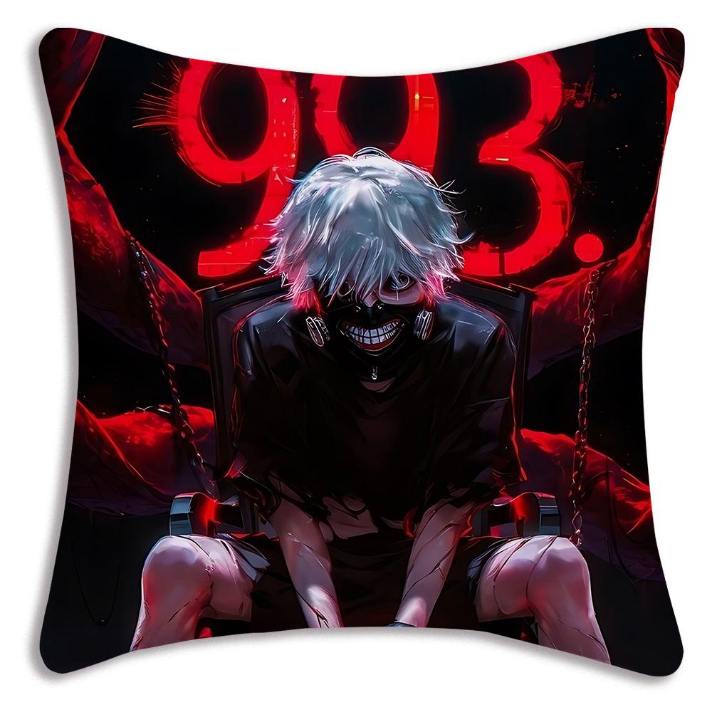 Anime For Tokyos Ghouls-Pillow Covers Cartoon Sofa Decorative Home Double-sided Printing Short Plush Cute Cushion Cover