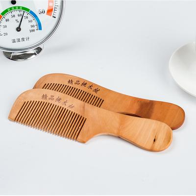 1 Stück natürlicher Pfirsichholzkamm, geschlossene Zähne, antistatische Kopfmassage, Bart- und Haarpflegewerkzeug, Schönheitszubehör, Friseur, Damenfrisuren