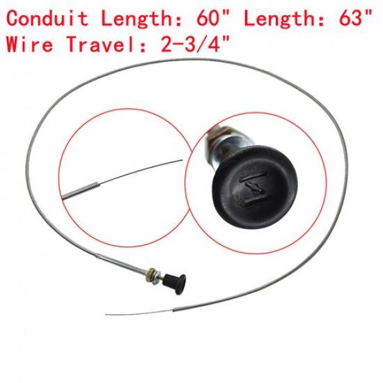 237 Поворотный Универсальный Кабель Управления Подсосом Толкающий-Тянущий 63  Внутренний 60  Оболочка Ход 2-3/4