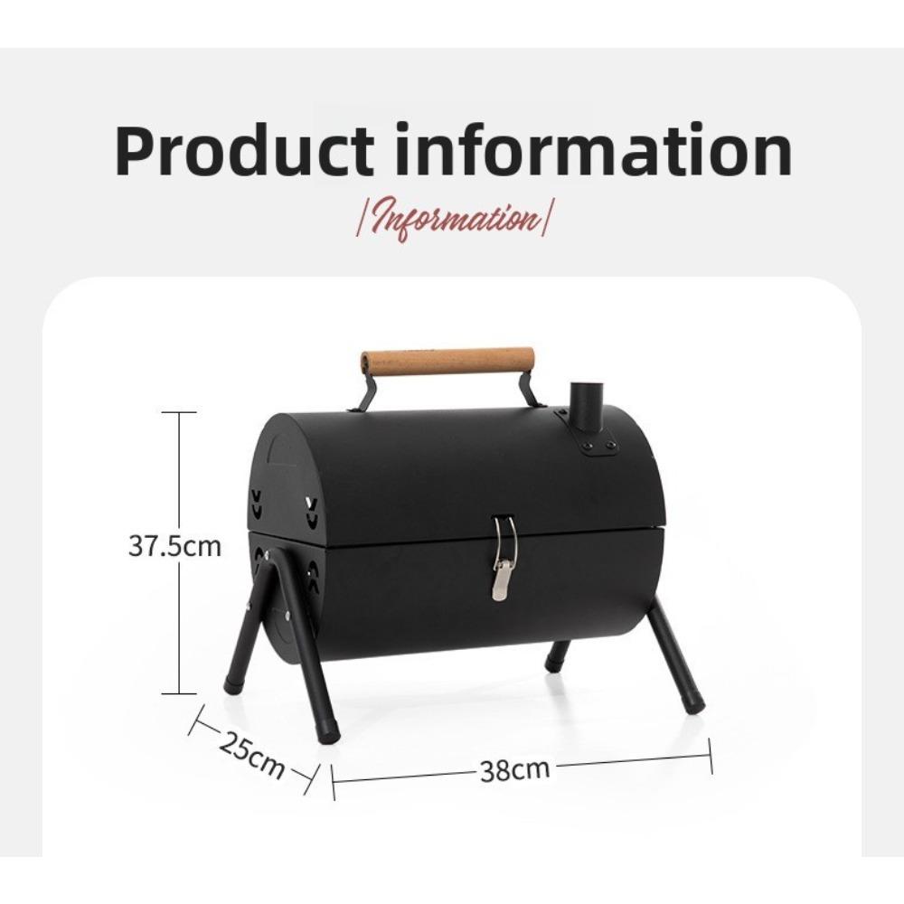 Smokeless Portable Barbecue Grill Dual Purpose Frying and Grilling Lightweight Camping Outdoor Home Stove Roaster Rack Hearth