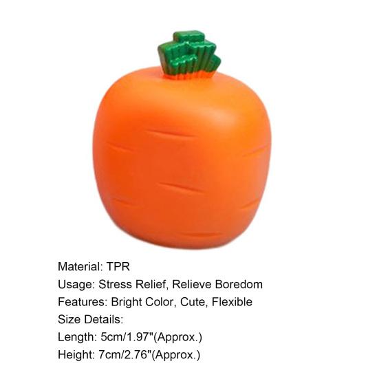 Squeeze Fidget Toy Flexible TPR Pinch Carrot Doll Quick Recovery Stress Relief Vent Toy Squeezing Rabbit Doll Decompression Toys Kid Toy Gift