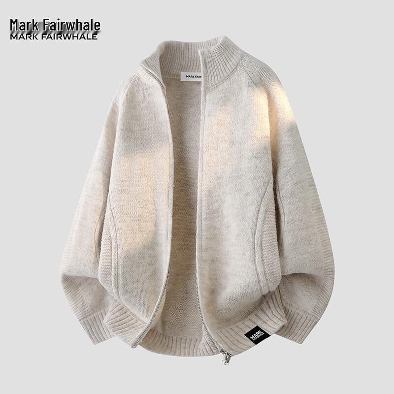 Mark Fairwhale Men's American Style Solid Knit Cardigan