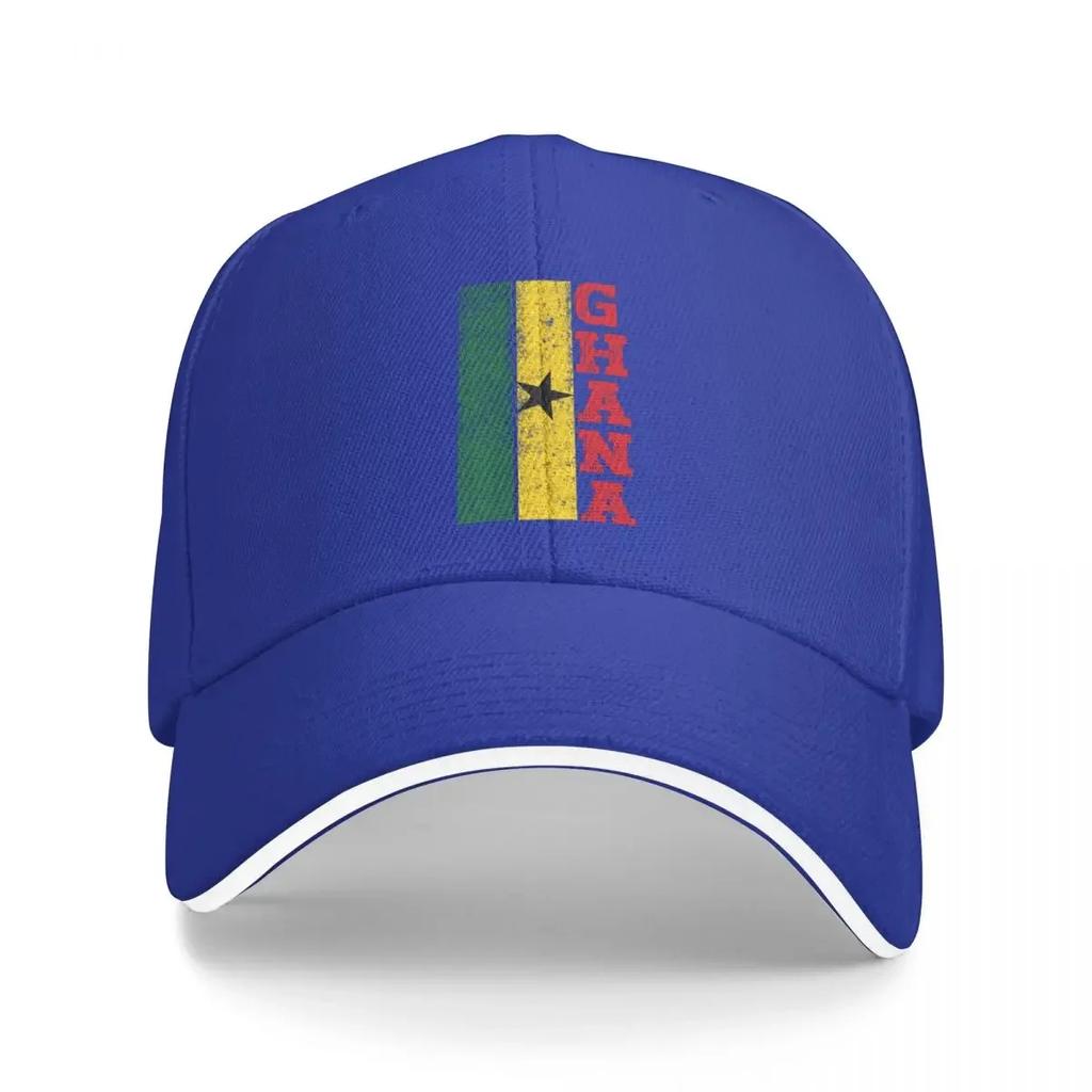 Ghana Ghanaian Flag Vintage - Red Baseball Cap Beach Bag Sun Cap Luxury Man Hat Golf Men Women's
