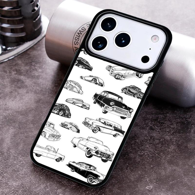 RETRO CLASSIC CARS Phone Case for iPhone 17 16 15 Pro Max Air 14 13 12 11 Plus Shockproof Capa Cover