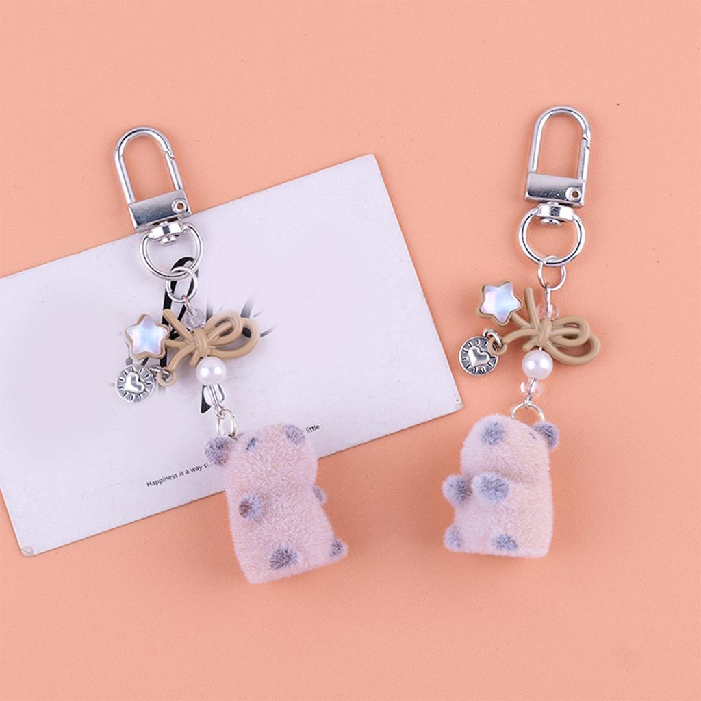 Adorable Felt Groundhog Keychain Animal Pendant Keyring Ornament Lightweight and Stylish Accessory for Bags Or Cars