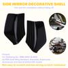 A16P-1Pair Black L&R Rearview Mirror Trim Cover For Honda Goldwing GL1500 ALL GL 1500 1988-2000 Mirror Back Accents Shells