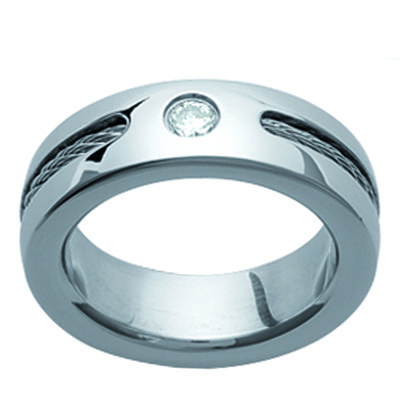 Men's Ring 'Peaceful' Silver - 6 Mm