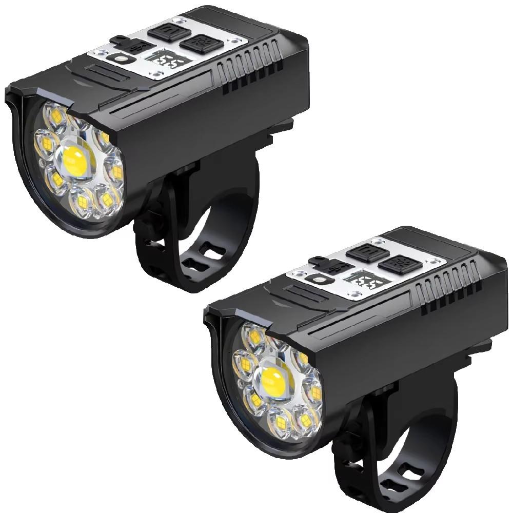 Światło Rowerowe LED Ładowane przez USB Typ-C Zestaw Rower Szosowy Przód Tył Lampa Reflektor Latarka Światło Rowerowe Akcesoria Rowerowe