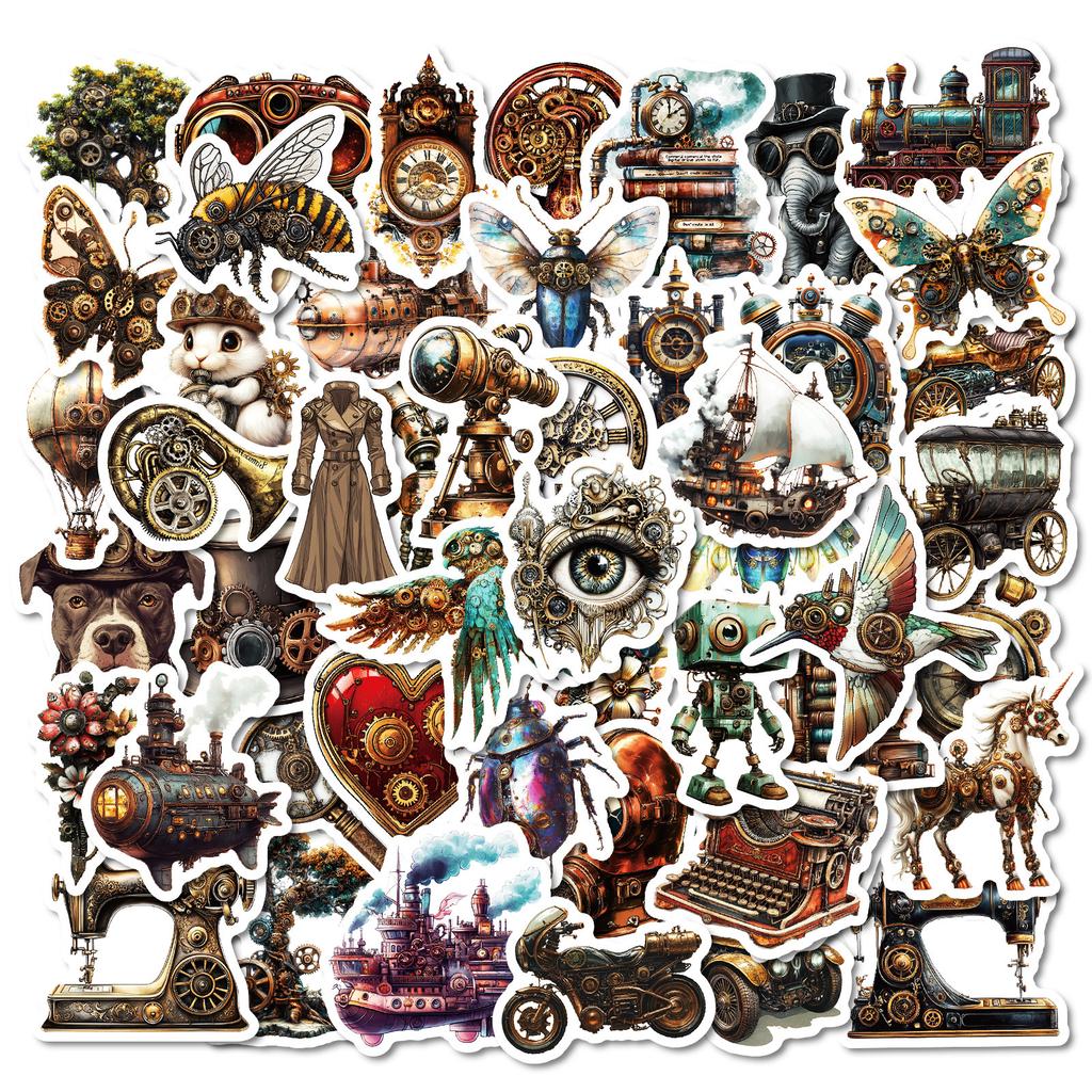 50 Age Of Creativity Dampf-Themen-Graffiti-Sticker Graffiti-Sticker zum Dekorieren von Handyhüllen