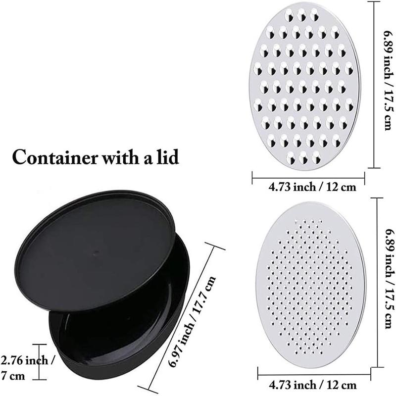Double-sided Cheese Grater Stainless Steel Cheese Grater with Container Portable Shredder Ginger Garlic With Lid Kitchen Tool
