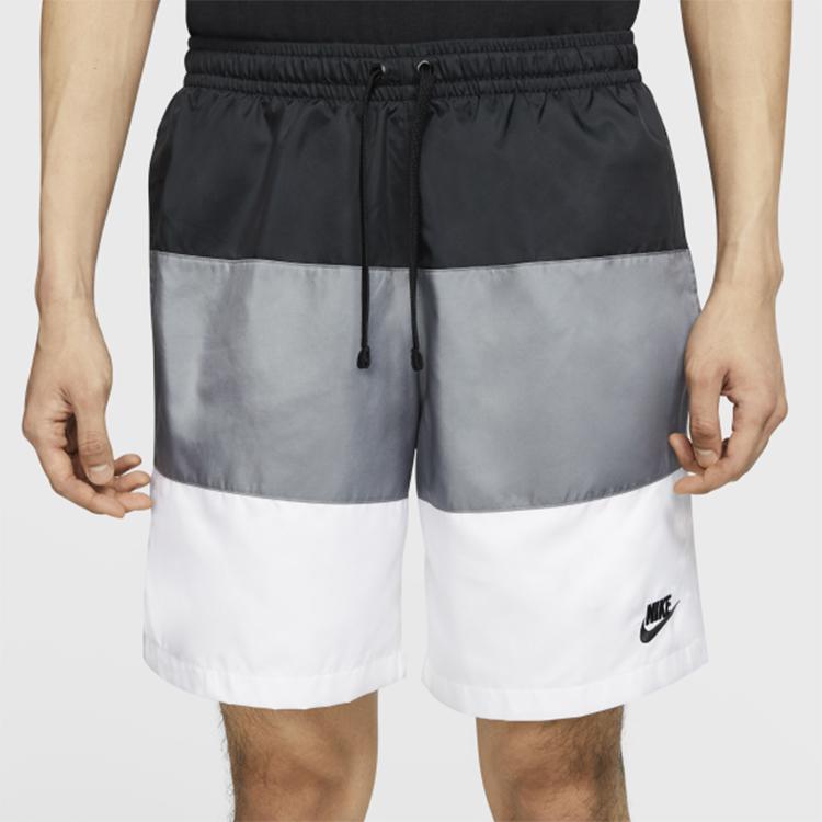 Nike Breathable Woven Casual Shorts Men Bottoms Black White Gray CJ4488-010