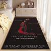Pop Culture Area Rug, Freddie Mercury Lover of Life Singer of Songs Poster, Man Cave Decor, Non-Slip Mat