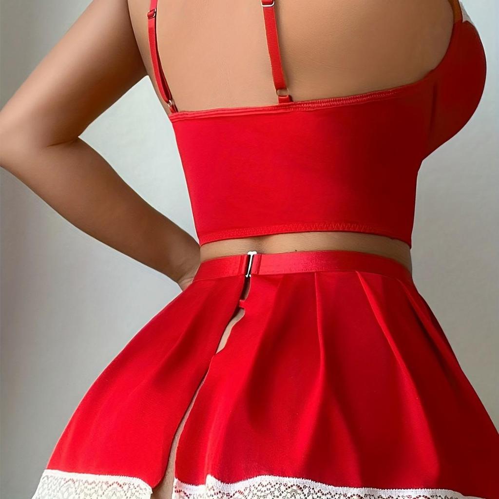 Cross-Border Sexy Maid Lingerie Set: Temptation Lace Apron with Bandage Design