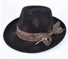 Cappelli Fedora a Tesa Larga Vintage Autunno Inverno Cappello in Feltro per Donne Uomini Cappello Panama Rancher Fatto a Mano Usurato/Bruciato 2025