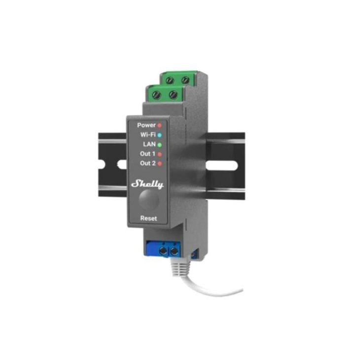 Module DIN Rail 2 Channels Dry Contact WiFi PRO Version - Shelly