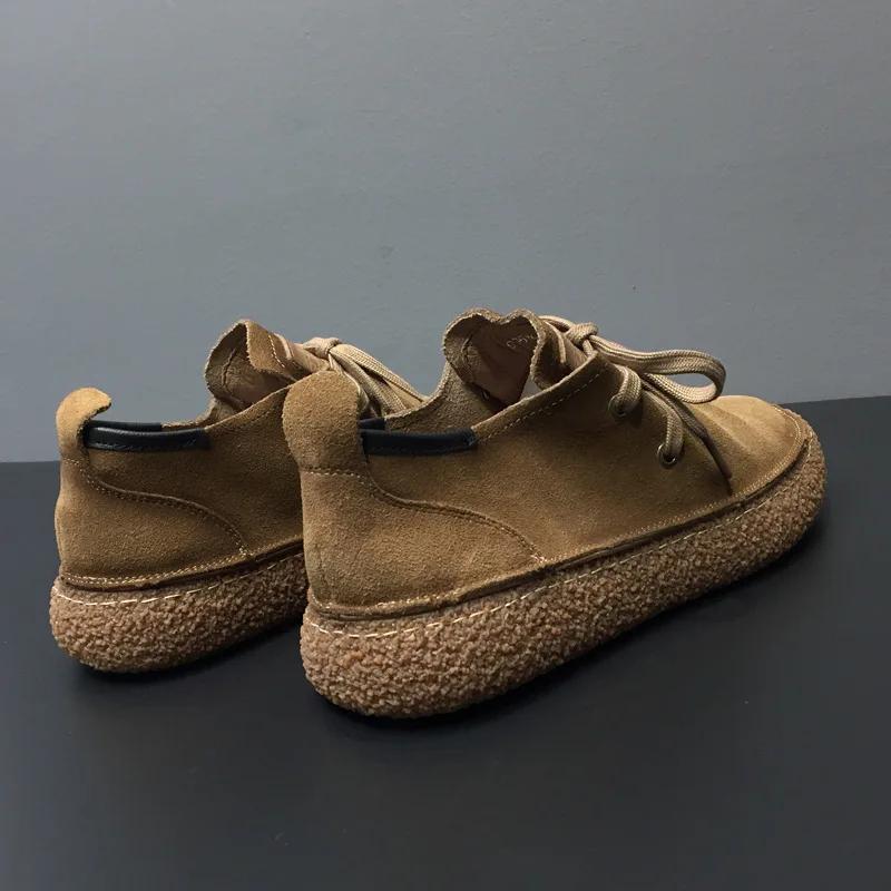 Новые повседневные кожаные туфли Ретро-обувь для скейтбординга Матовая кожа Нескользящие — фото 4