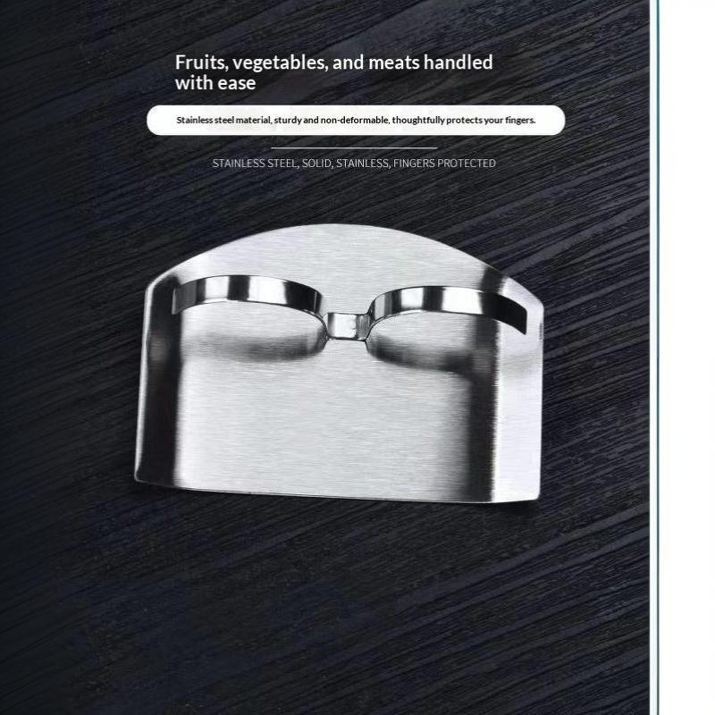 Finger Guard Safe Cutting Heavy Duty Stainless Steel Anti Cut Shield Anti Slip Grip Cooking Kitchen Tool Hand Protector