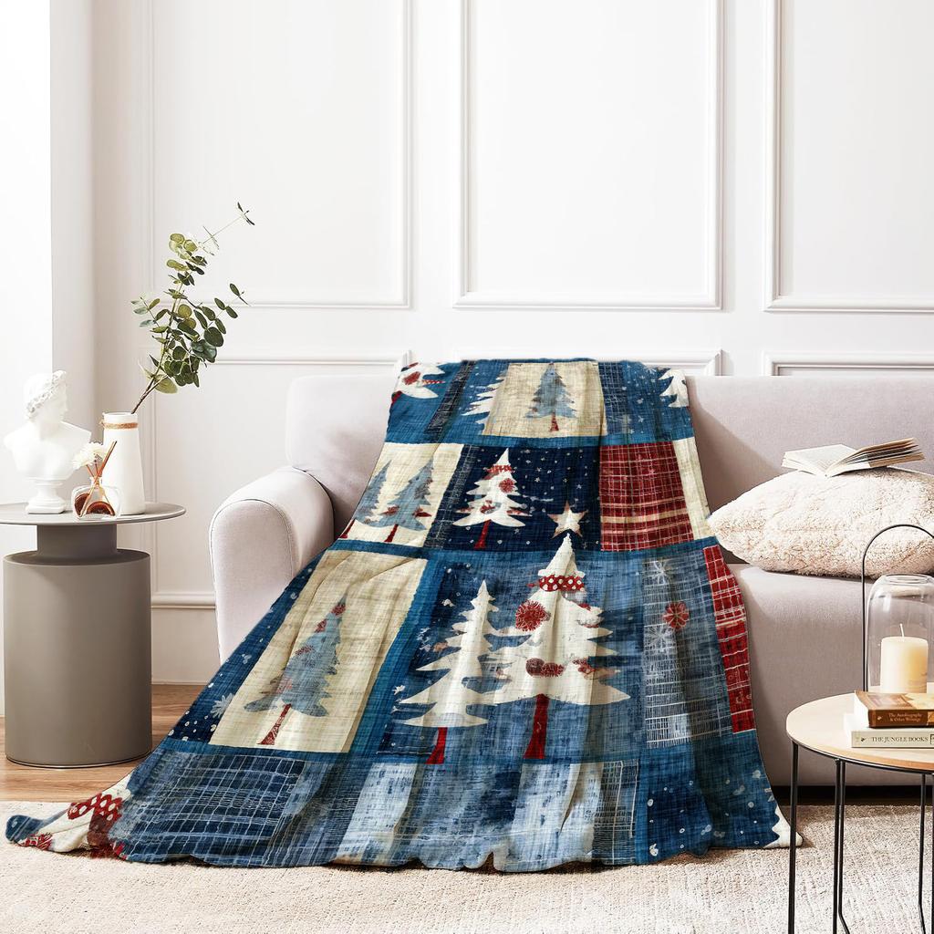 Christmas Creative Throw Blanket Flannel Print Blanket Super Soft Cozy Sofa Nap Blanket Home Blanket Perfect Home Gift For Her