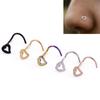 1Pcs Stainless Steel Piercing Nose Ear Lip Ring Hoop Love Nose Ring Punk Jewelry