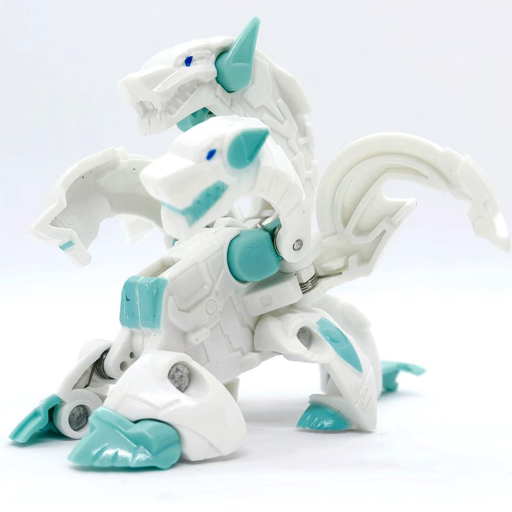 Темная трехголовая собака, деформированное яйцо 3,8 см, игровая игрушка Hyper Dragonoid Battle белый
