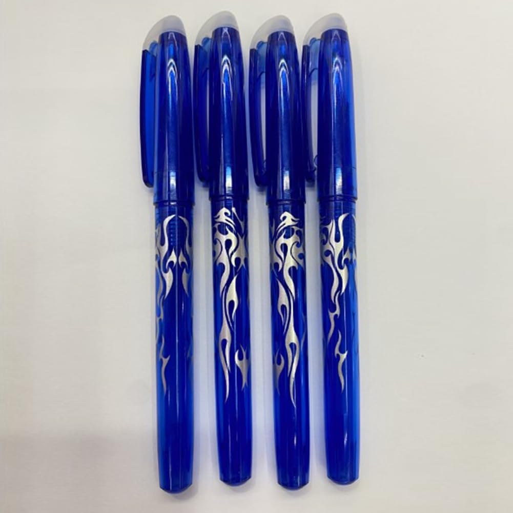 12 blue rubber pens 0.5mm rubber pens rechargeable ballpoint pens erasable and durable